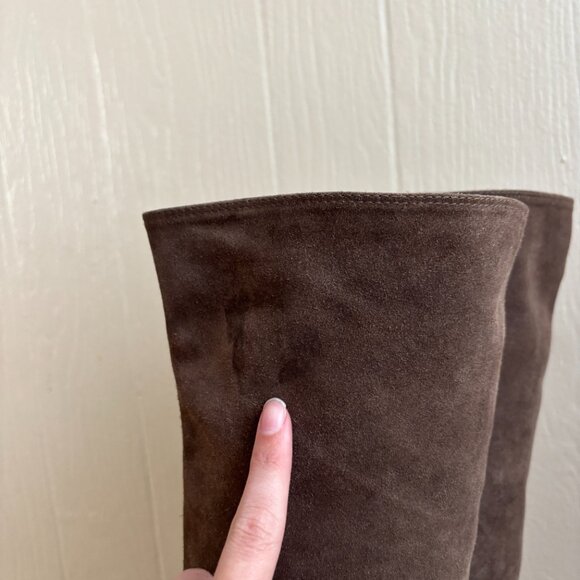 Giuseppe Zanotti Suede Knee High Slouchy Wedge Boots - Picture 7 of 16